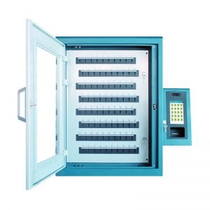 armoire à clés sécurisée - Armoire Hexakey L 80 clés ouverte