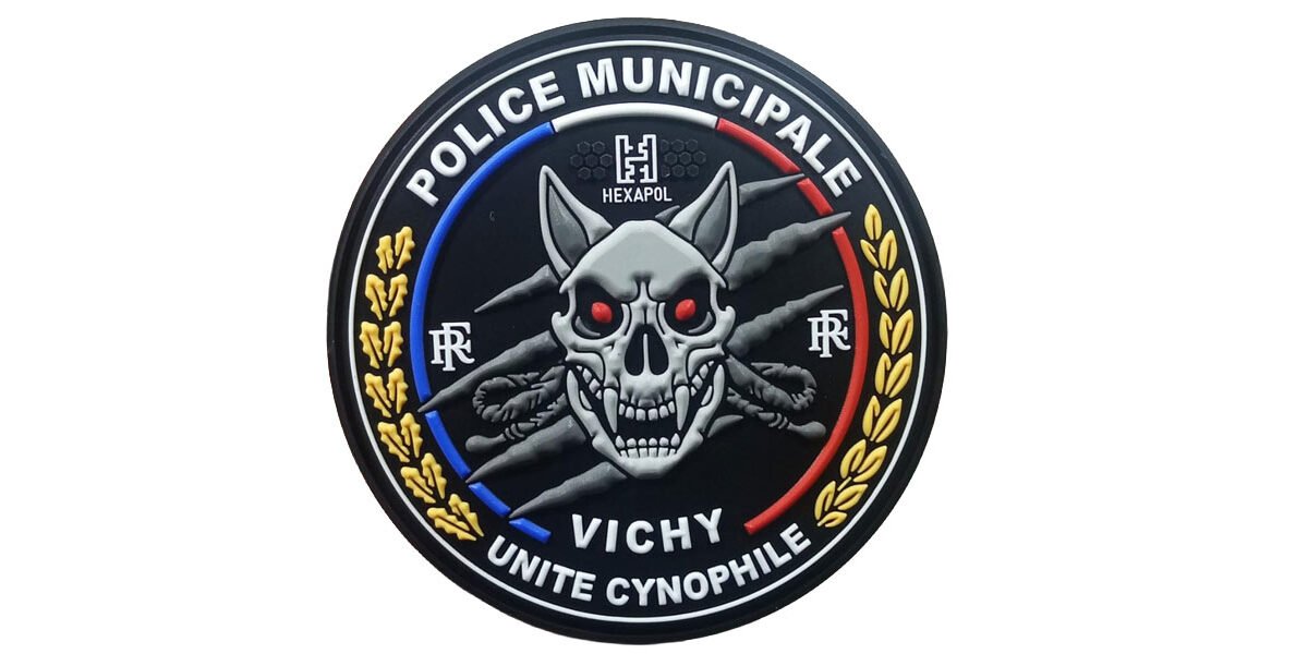 image nouvel écusson personnalisé Unité Cynophile de la Police Municipale de Vichy