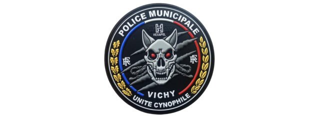 image nouvel écusson personnalisé Unité Cynophile de la Police Municipale de Vichy