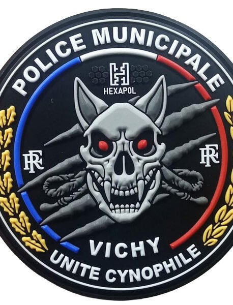 image nouvel écusson personnalisé Unité Cynophile de la Police Municipale de Vichy
