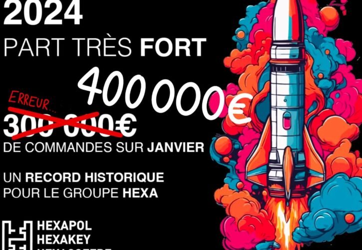 Hexa passe pour la 1ère fois la barre des 400 000€ mensuelles de commandes